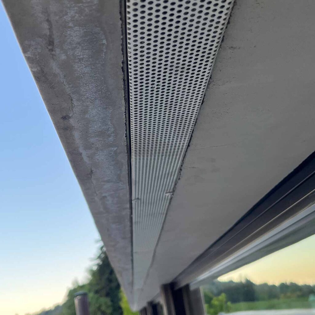 fire ember safe continuous vent installed