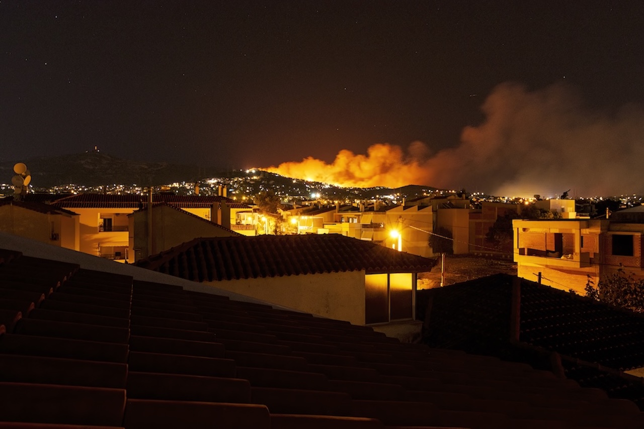Wildfire burning near home